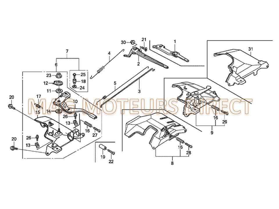 MANETTE DE GAZ HONDA GX240/270