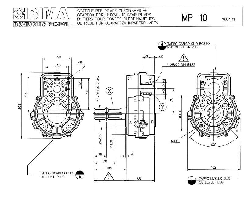 BOITIER Réducteur / inverseur MP10 avec prise de force tracteur