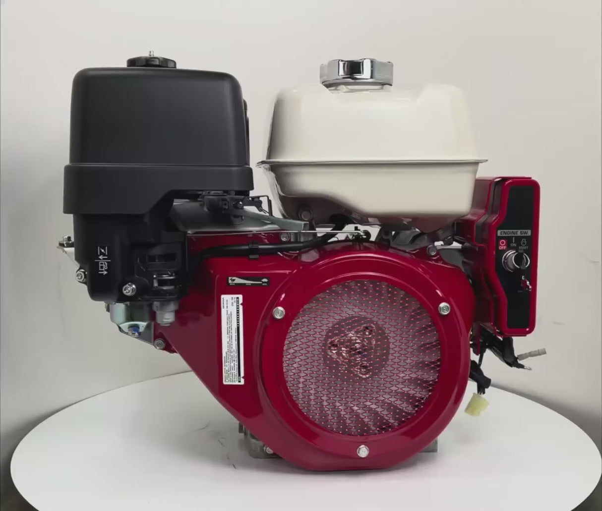 HONDA GX390 LKE - (eje de 25 mm) con reducción de 1/2, arranque eléctrico (10 A) y alerta de nivel de aceite