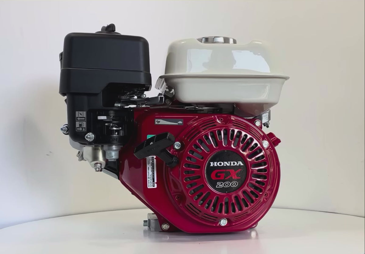 HONDA GX200 - QX - (eje de 19,05 mm / 3/4" x 58,5 mm) con alerta de nivel de aceite