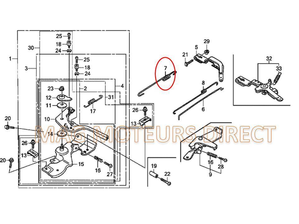RESSORT DE REGULATEUR pour VILLIERS G160/G200/G210