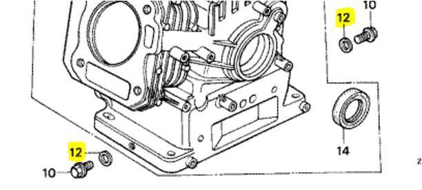 RONDELLE DE BOUCHON DE DRAINAGE pour ECOMOTEUR EM90/EM130/EM150