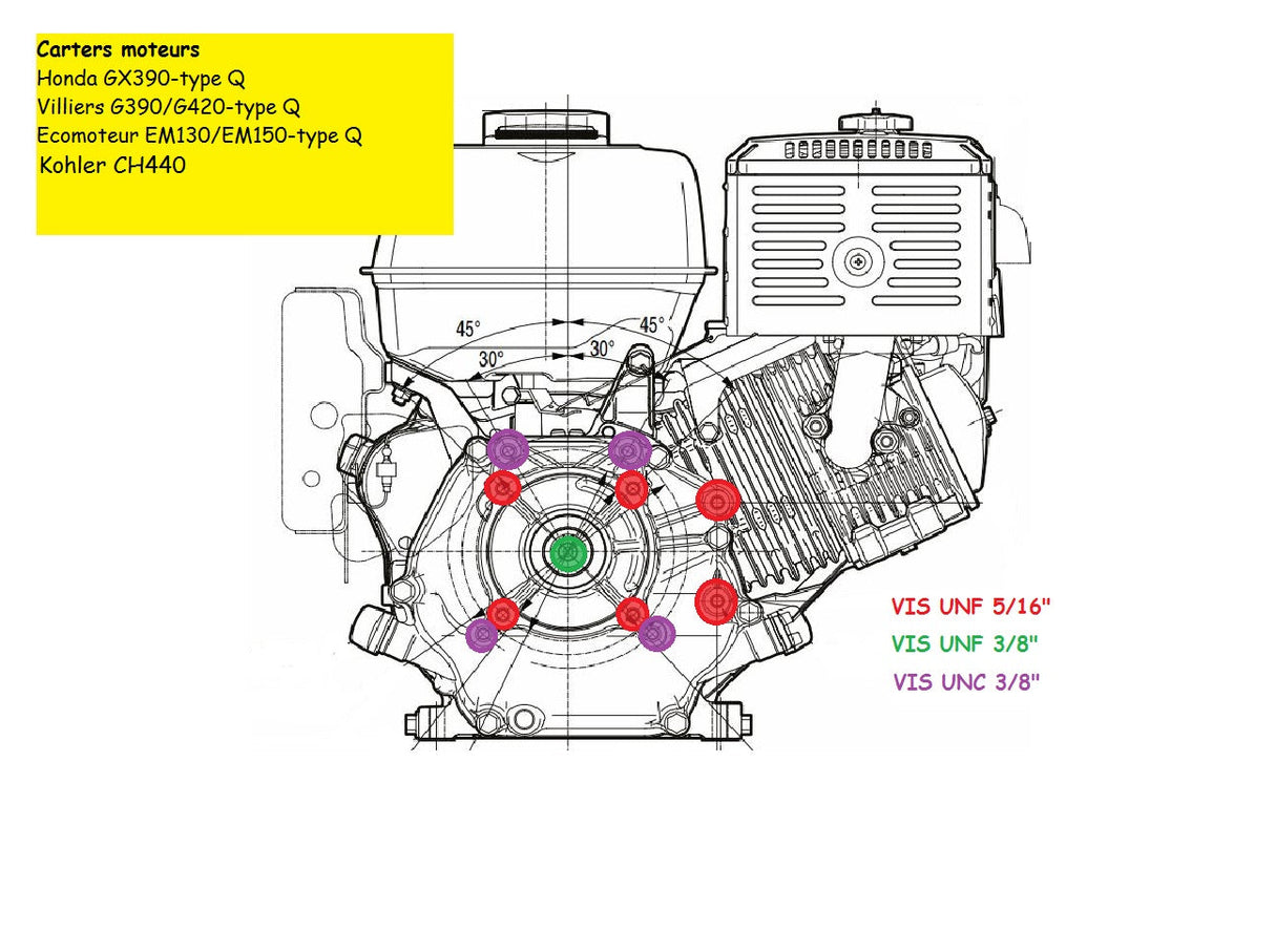BOULONNERIE VIS UNF 5/16" x 50mm