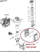 BOITE D'AIR COMPLET KOHLER CH395 pour groupe