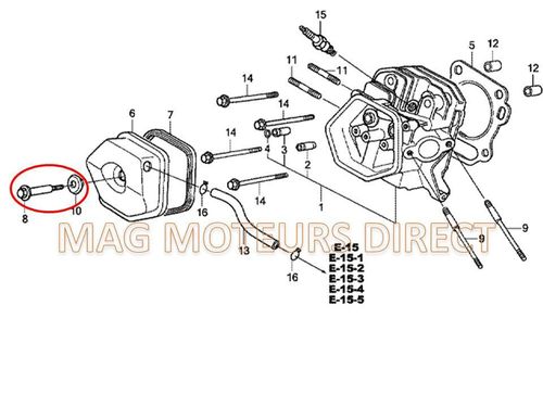 BOULON CACHE CULBUTEUR AVEC JOINT ET RONDELLE compatible HONDA GX240/270/340/390