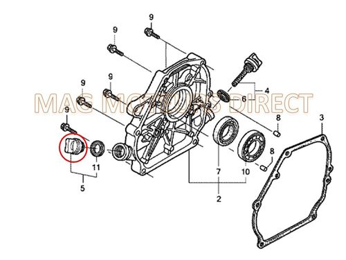 BOUCHON DE REMPLISSAGE HUILE (sans jauge) compatible HONDA GX100/110/120/140/160/200/240/270/340/390